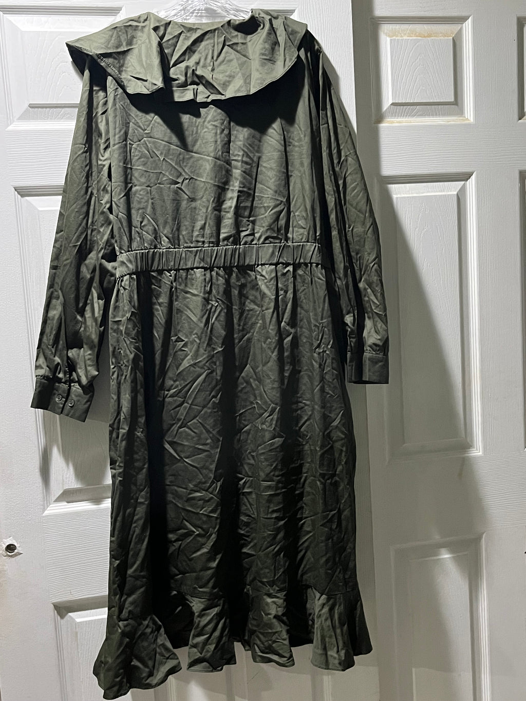 Lane Bryant Army Green Ruffle Maxi Dress – Size 20