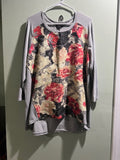 Alfani 3/4 Sleeve Floral Print Pullover Top – Size XL