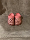 Girls glittery pink Crocs