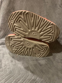 Girls pink suede UGG boots